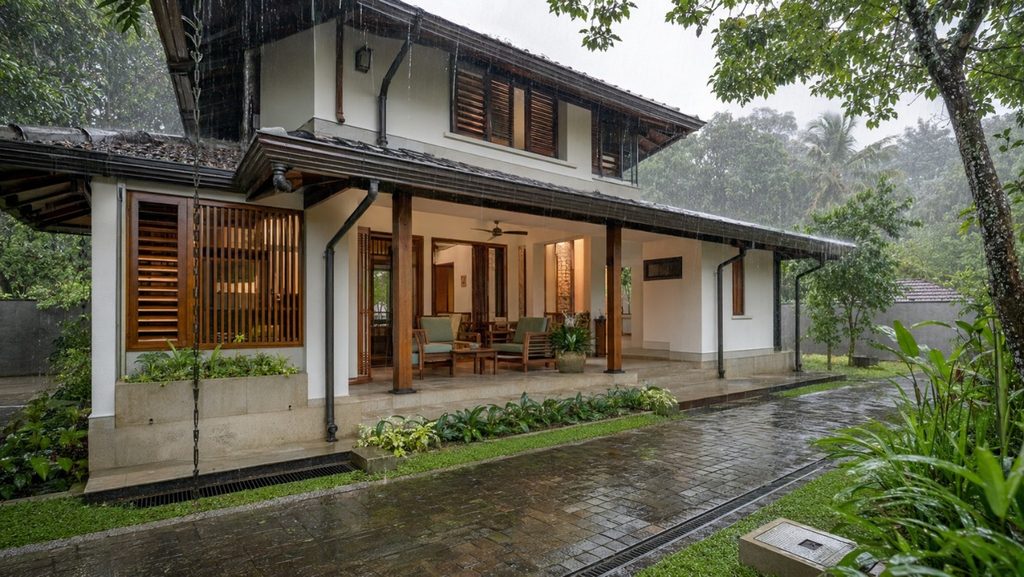 Climate-responsive house design for monsoon and heat