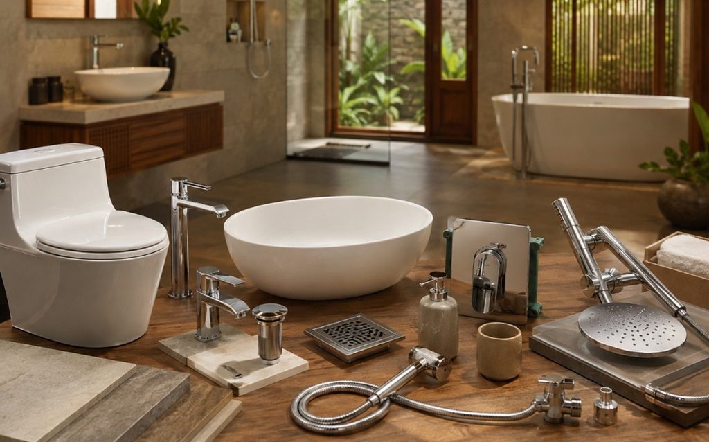 Sanitaryware and bathroom fittings selected for a Sri Lankan home